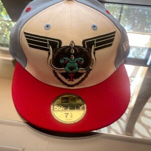 Mishka Red and Light Blue Cap